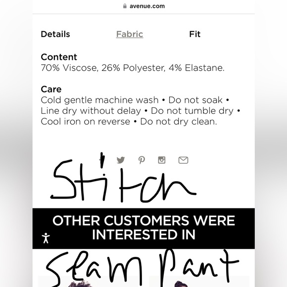 From Avenue: Zim & Zoe stitch seam pants. Size 22. Slate blue. Nice joggers. - Picture 7 of 9